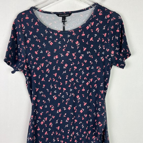 NWT Stitch Fix 41 Hawthorn Brigitte Knit Dress Ditsy Floral Navy Size Medium M - Picture 2 of 10